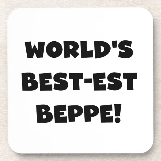 Zwarte Tekst Best-est Beppe T-shirts en geschenken Onderzetter (Voorkant)