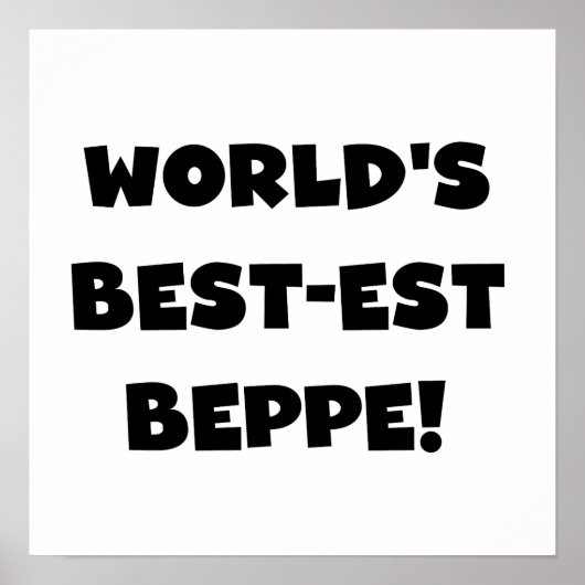 Zwarte Tekst Best-est Beppe T-shirts en geschenken Poster (Voorkant)