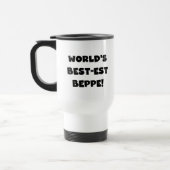 Zwarte Tekst Best-est Beppe T-shirts en geschenken Reisbeker (Links)