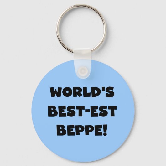Zwarte Tekst Best-est Beppe T-shirts en geschenken Sleutelhanger (Voorkant)