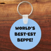 Zwarte Tekst Best-est Beppe T-shirts en geschenken Sleutelhanger (Voorkant)