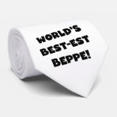 Zwarte Tekst Best-est Beppe T-shirts en geschenken Stropdas (Opgerold)
