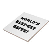 Zwarte Tekst Best-est Beppe T-shirts en geschenken Tegeltje (Zijkant)