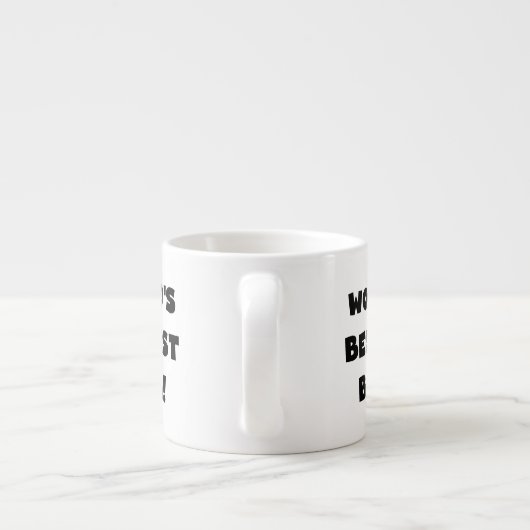 Zwarte tekst Beste Baba T-shirts en cadeautjes Espresso Kop (Achterkant)