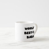 Zwarte tekst Beste Baba T-shirts en cadeautjes Espresso Kop (Voorkant rechts)