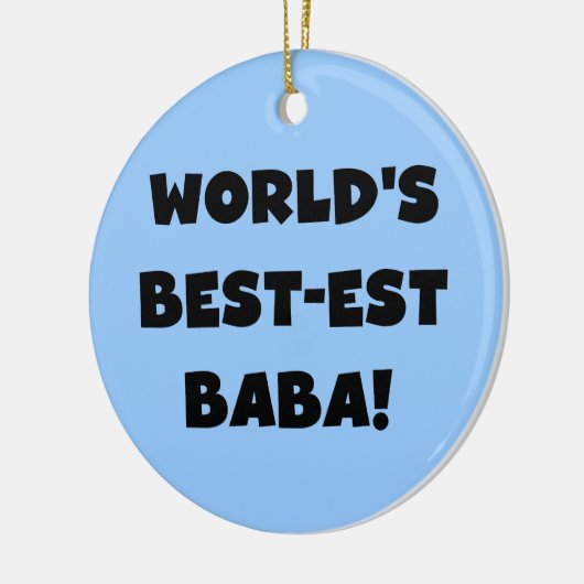Zwarte tekst Beste Baba T-shirts en cadeautjes Keramisch Ornament (Links)