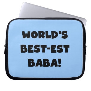 Zwarte tekst Beste Baba T-shirts en cadeautjes Laptop Sleeve