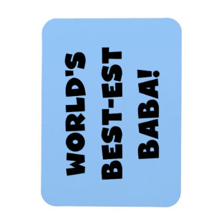 Zwarte tekst Beste Baba T-shirts en cadeautjes Magneet
