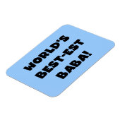 Zwarte tekst Beste Baba T-shirts en cadeautjes Magneet (Linkerzijde)