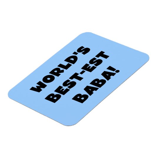 Zwarte tekst Beste Baba T-shirts en cadeautjes Magneet (Linkerzijde)