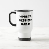 Zwarte tekst Beste Baba T-shirts en cadeautjes Reisbeker (Links)