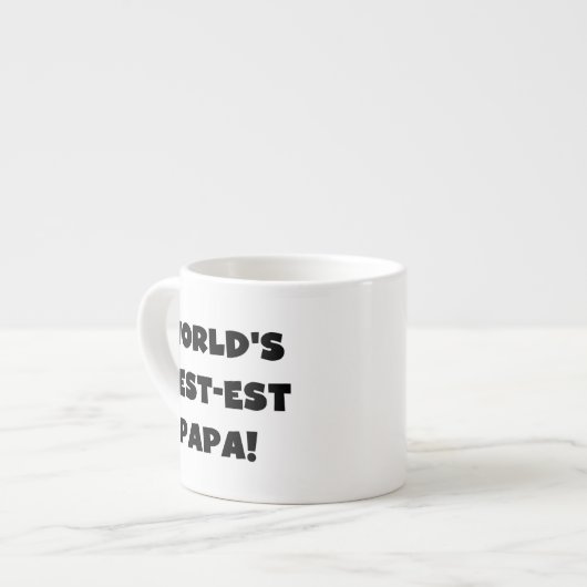 Zwarte tekst Beste Papa-overhemden en cadeaus van Espresso Kop (Links)