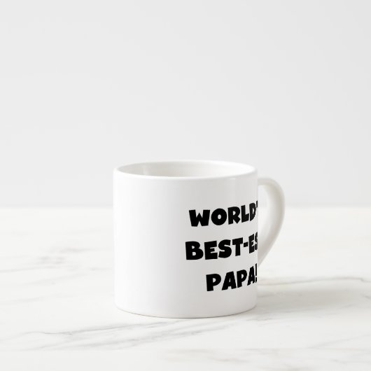 Zwarte tekst Beste Papa-overhemden en cadeaus van  Espresso Kop (Voorkant rechts)