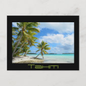 Zwarte tekst briefkaart van het Pacifische palmstr (Voorkant)