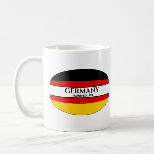 Zwarte tekst Duitsland herenigd vlag 1990 Koffiemok (Links)