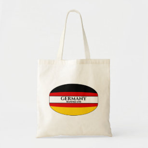 Zwarte tekst Duitsland herenigd vlag 1990 Tote Bag