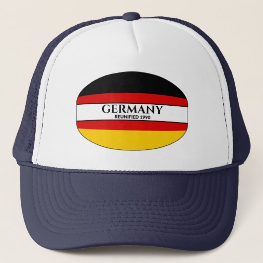 Zwarte tekst Duitsland herenigd vlag 1990 Trucker Pet (Voorkant)