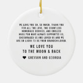 Zwarte tekst | Grootkinderen maken de Grote Foto v Keramisch Ornament (Achterkant)