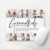 Zwarte tekst | Grootkinderen maken de Grote Foto v Muismat (Met muis)