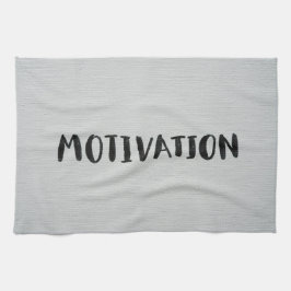 Zwarte tekst keukenhanddoek