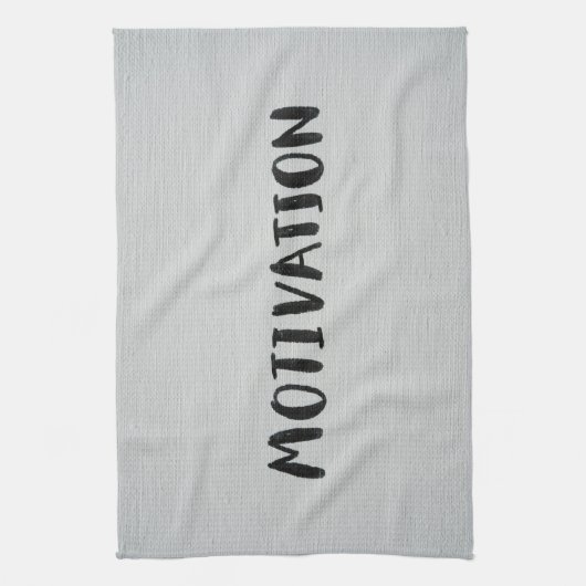 Zwarte tekst keukenhanddoek (Verticaal)