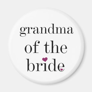 Zwarte tekst Oma van de Bride Magnet