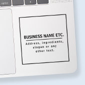 Zwarte tekst op Doorzichtig Sticker