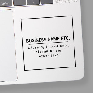 Zwarte tekst op Doorzichtig Sticker