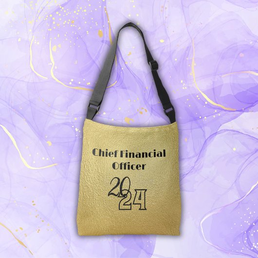 Zwarte tekst op goud - monogram | crossbody tas