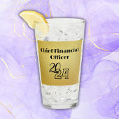 Zwarte tekst op goud - monogram | glas