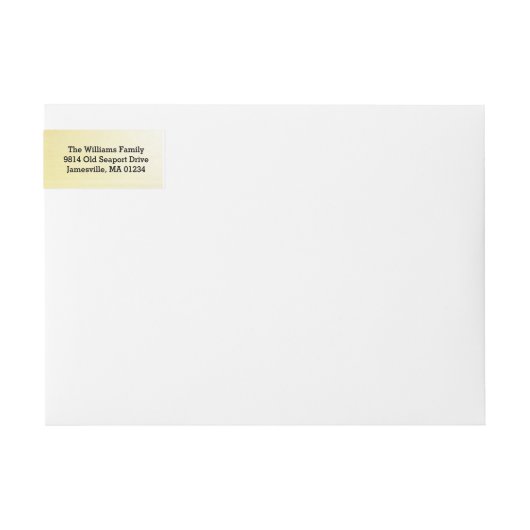 Zwarte tekst op gouden Kerstmis Wraparound Labels (Voorkant)