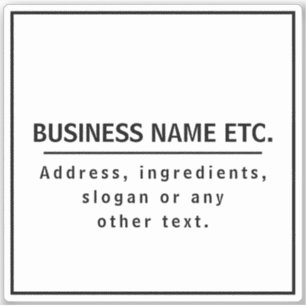 Zwarte tekst op wit sticker