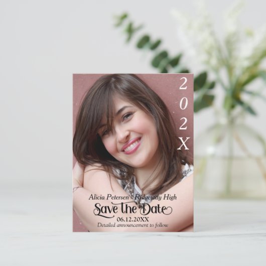 Zwarte tekst Opslaan de aankondiging van het Afstu (Staand voorkant)