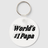 Zwarte tekst Papa Sleutelhanger (Voorkant)