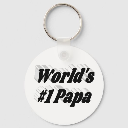 Zwarte tekst Papa Sleutelhanger (Achterkant)