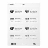 Zwarte tekst 's werelds beste Yaya geschenken Etiket (Full Sheet)