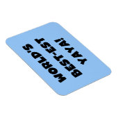 Zwarte tekst 's werelds beste Yaya geschenken Magneet (Rechterzijde)