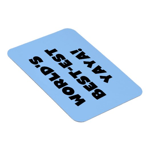 Zwarte tekst 's werelds beste Yaya geschenken Magneet (Rechterzijde)