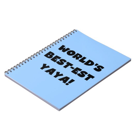 Zwarte tekst 's werelds beste Yaya geschenken Notitieboek (Linkerzijde)