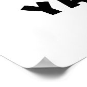 Zwarte tekst 's werelds beste Yaya geschenken Poster (Hoek)