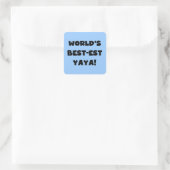 Zwarte tekst 's werelds beste Yaya geschenken Vierkante Sticker (Tas)