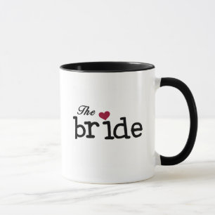 Zwarte tekst The Bride Tshirts and Gifts Mok