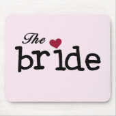 Zwarte tekst The Bride Tshirts and Gifts Muismat (Voorkant)