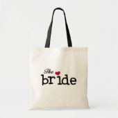 Zwarte tekst The Bride Tshirts and Gifts Tote Bag (Voorkant)