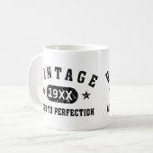 Zwarte tekst  verouderd tot perfecte Mok (Voorkant links)