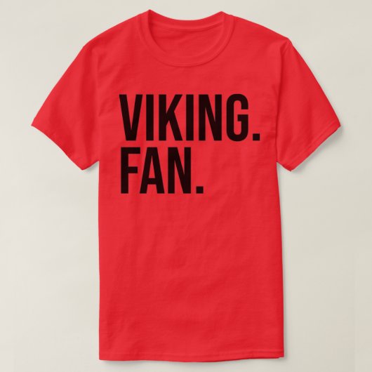 Zwarte tekst Viking Fan T-shirt (Design voorkant)