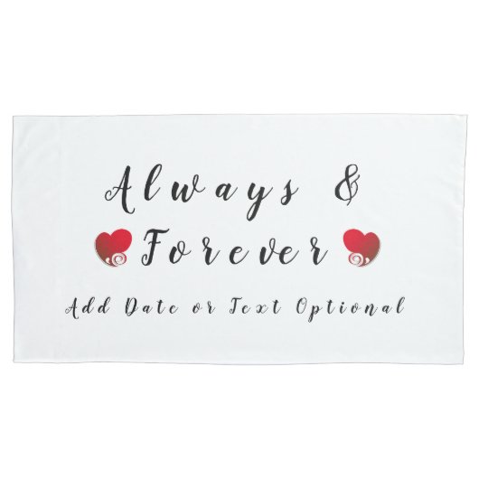 (Zwarte tekst) Wedding/Jubileum Kussensloop (Voorkant)