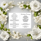 Zwarte teksten op witte achtergrond bruiloft progr programma