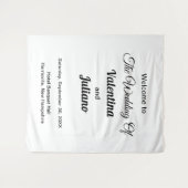 Zwarte teksten op witte achtergrond Tapestry Wandkleed (Voorkant (horizontaal))