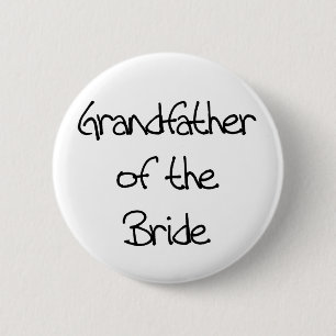 Zwarte tekstgrootvader van Bride Ronde Button 5,7 Cm